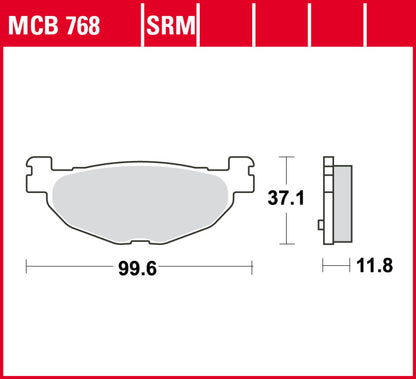 Plaquettes Arrière TRW Tmax